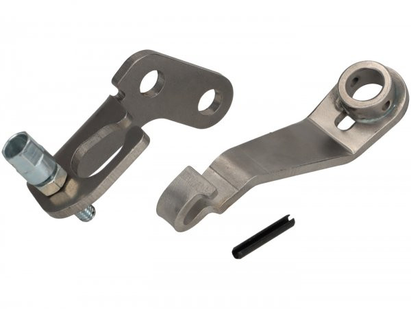 Brake/clutch Cable Retaining Plate On Engine Incl. Clutch Arm (long) Frt  Stainless Steel