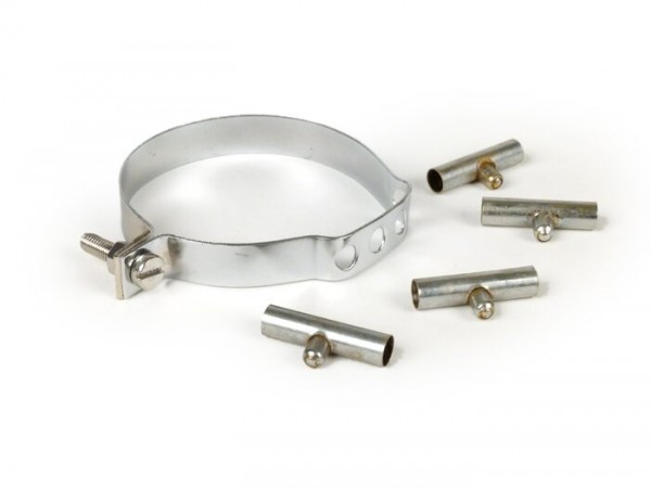 Steering Column Outer Cables Clamp Sil, With Grease Nipples