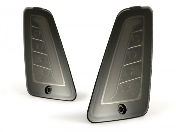 Pair Of Front Indicators 4 Corsa (-2014) Led, Day Time Running Light (emark)  Smoked