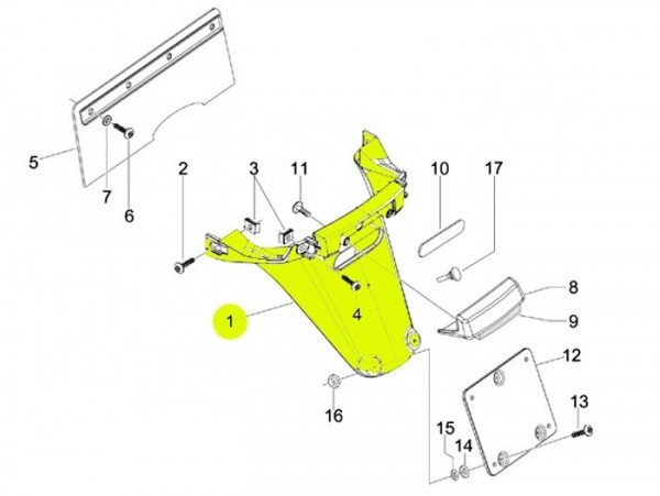 Number Plate Holder/mud Flap Piaggio