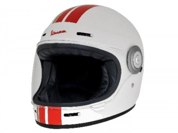 Helmet Vespa Fullface Helmet Racing Sixties White Red Xs (5254 Cm)