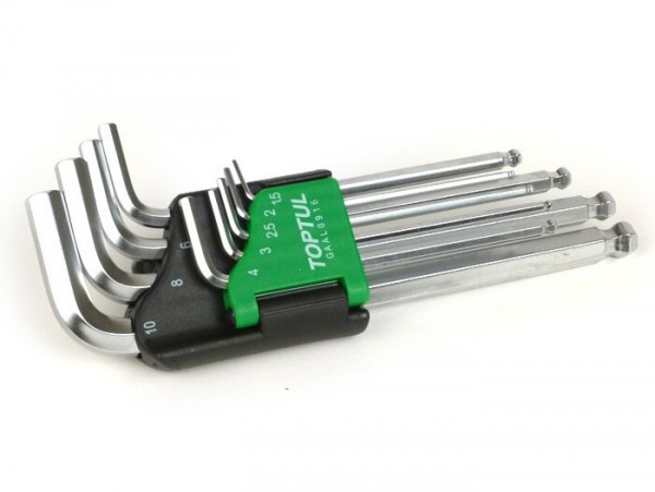 Allen Key Set Toptul 9 Pcs