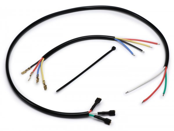 Wiring Stator Plate Vesparatur Vespa Et3 6v  With Flat Plugs
