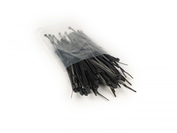 Wire Strap Set Ett 100 Pcs  Black  3.6mm X 140mm