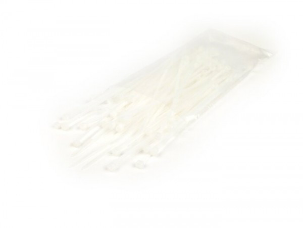 Wire Strap Set Ett 100 Pcs  White  3.6mm X 140mm