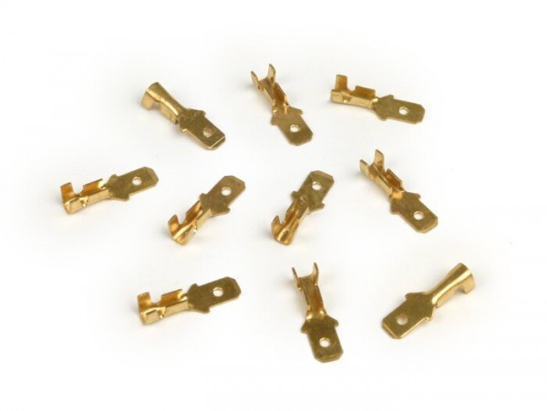 Crimp Terminal  Male Spade Connector 4.8mm Ø=0.51.0mm² Din 46343  10 Pcs