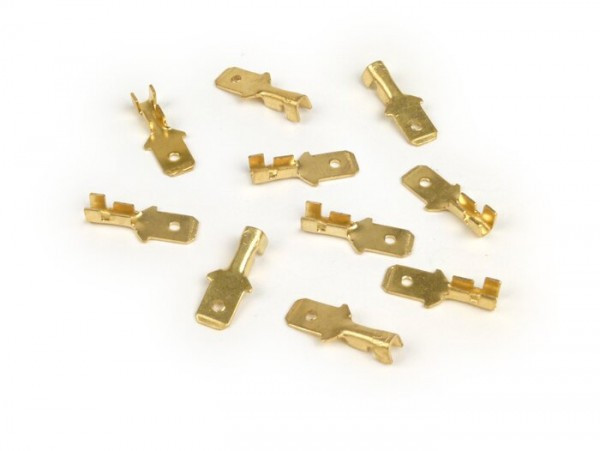 Crimp Terminal Male Spade Connector 6.3mm Ø=1.01.5mm² Din 46248  10 Pcs
