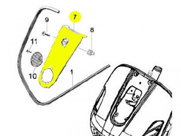 Horn Cover Piaggio  Twopiece