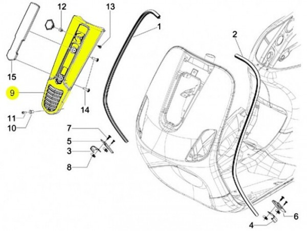 Horn Cover Piaggio