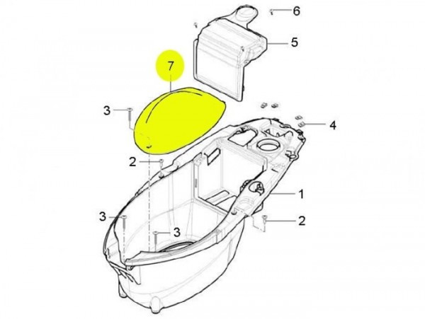 Cap Inside Helmet Box Piaggio