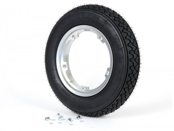 Wheel Assembly (tyre Mounted On Rim Ready To Drive) Michelin S83, Tubeless, Vespa 3.50  10 Inch Tl 59j (reinforced)  Wheel Assemblyrim BGM Pro 2.1010 Aluminium 2.1010  Silver