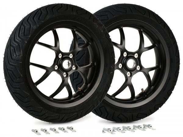 Complete Wheel Set (front+rear Incl. Mounting Kit) BGM Pro Sport 13 Inch  Matt Black