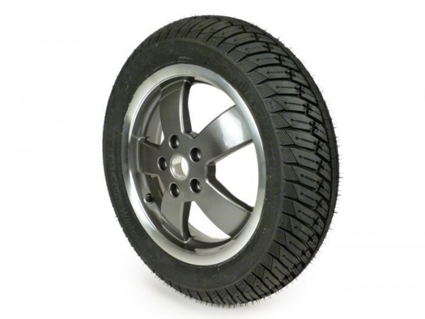 Komplettrad WinterBand achter michelin City Grip Winter M+s achter 130/70   Velg "70 Jahre" Bicolor
