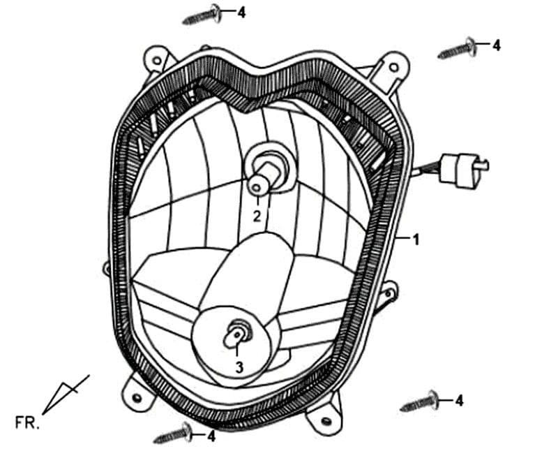 Koplamp Compleet Oem | Sym Orbit 2