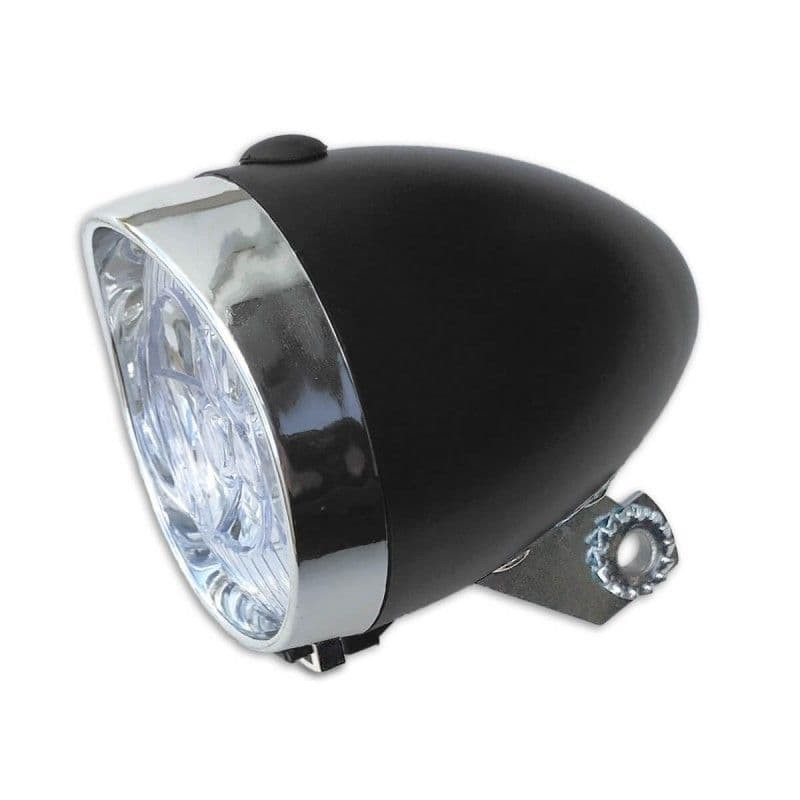 Koplamp Fiets Zwart Basic 3-Led (Oem)