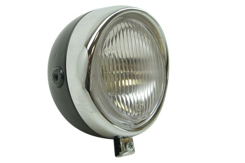 Koplamp Rond Retro Zwart 130Mm