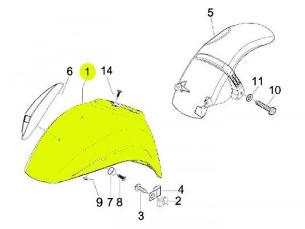 Mudguard Piaggio
