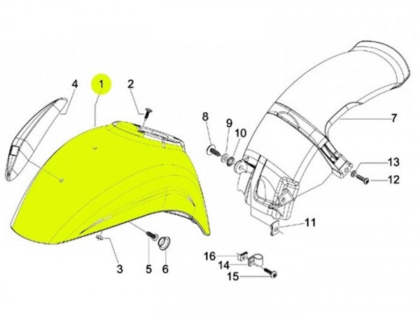 Mudguard Piaggio