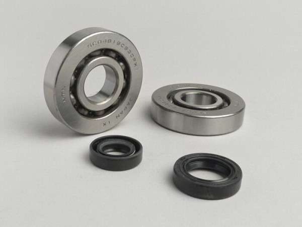 Bearing And Oil Seal Set For Crankshaft Athena Honda 50cc (type Bali)