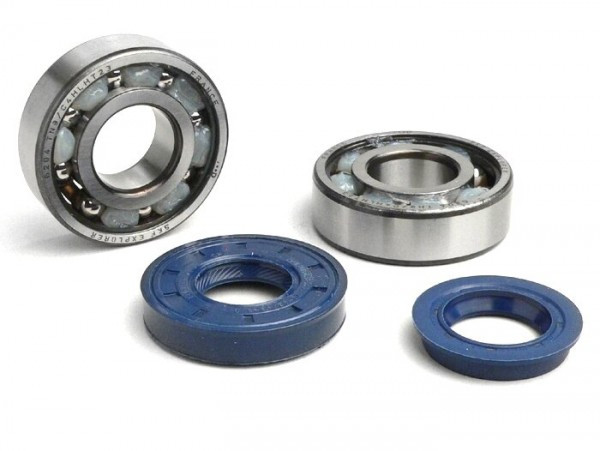 Bearing And Oil Seal Set For Crankshaft Cif (skf 6204/c4 Tn9 Polyamide Cage) Minarelli 50cc