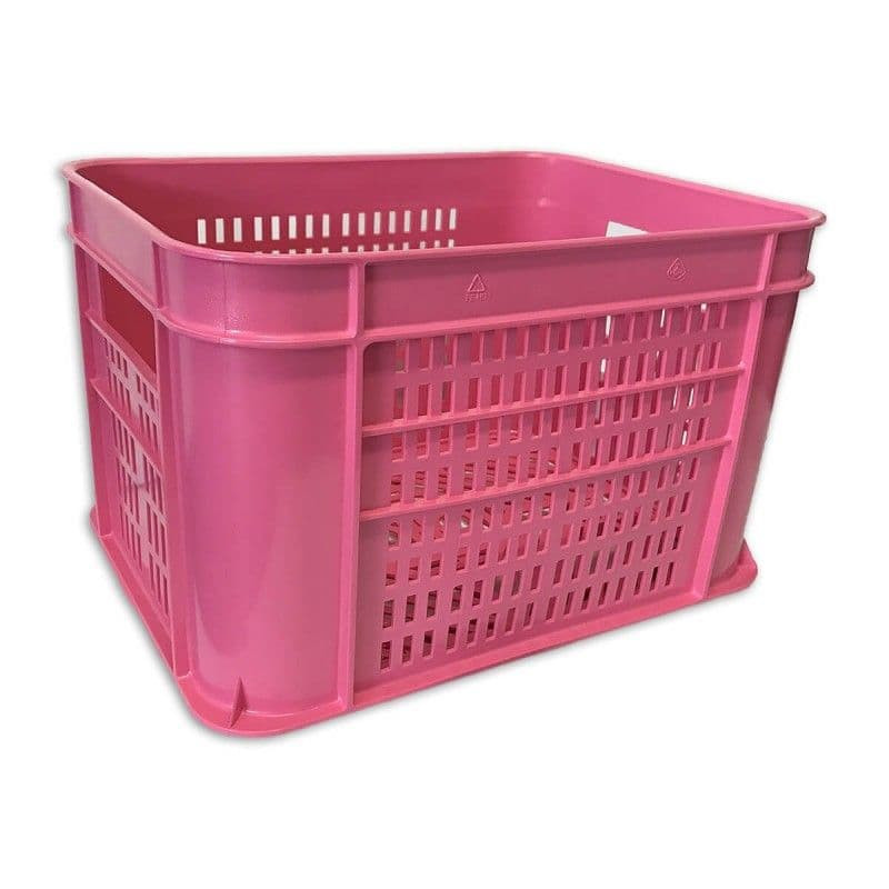 Kunststof Fietskrat 30 Liter Roze