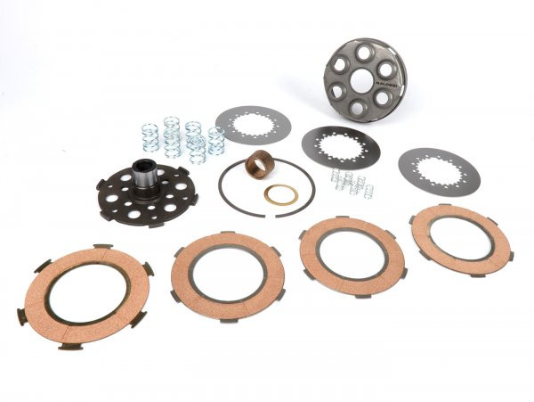 Clutch Malossi Power Up Clutch Ø98,5mm Vespa Type 6 Springs (px80, Px125, Px150) 4 Friction Plates (complete)