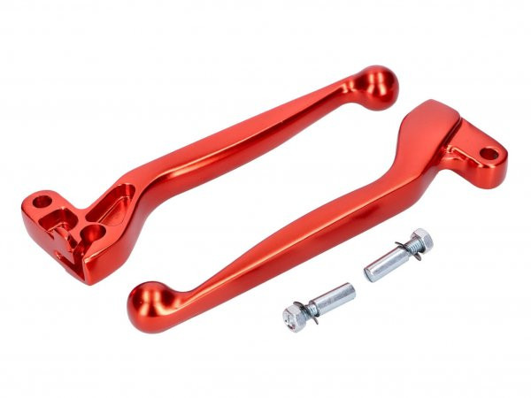 Clutch And Brake Lever Set Alu Anodized Orange 101 Octane