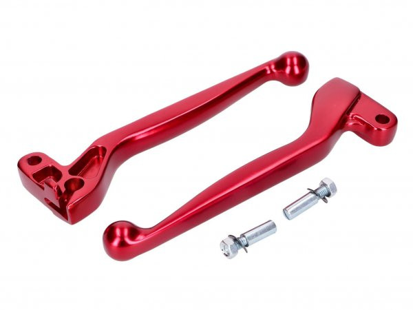 Clutch And Brake Lever Set Alu Anodized Red 101 Octane