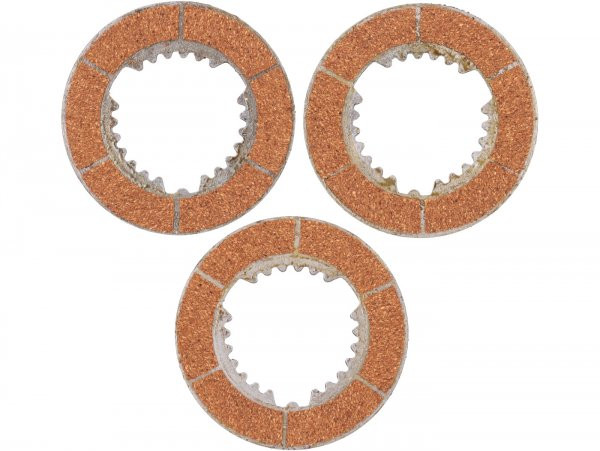 Clutch Friction Plate Set Oem Quality Bajaj Tricycle, 3discs