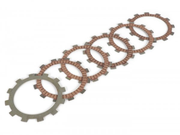 Clutch Friction Plate Set BGM Pro Suitable For Stingworks Sei Giorni Gp Vespa Wideframe 1953-1959
