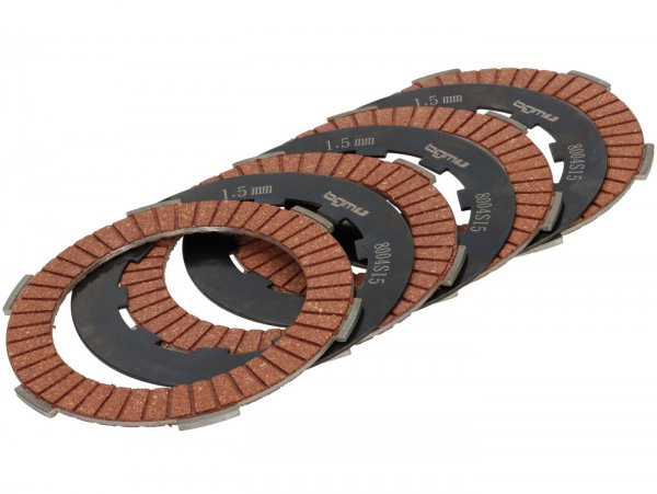 Clutch Friction Plate Set Incl. Steel Plates BGM Pro Type Cr80 Alu  4 Friction Plates