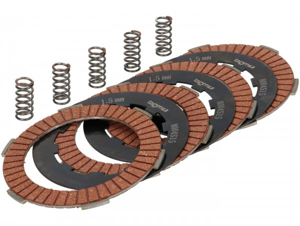 Clutch Friction Plate Set Incl. Steel Plates And Springs (reinforced) BGM Pro Type Cr80 Alu  4 Friction Plates