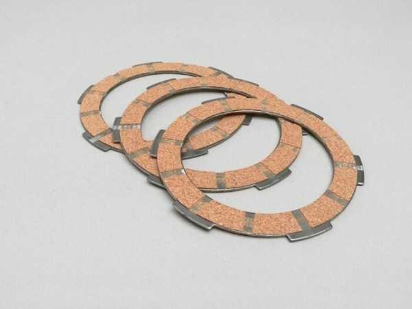 Clutch Plate Set Vespa Smallframe 3 Friction Plates Type Pk Xl2 (3 Plate Type)