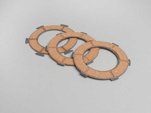 Clutch Friction Plate Set Vespa Type 6 Springs (px80, Px125, Px150) 3 Friction Plates Premium Quality