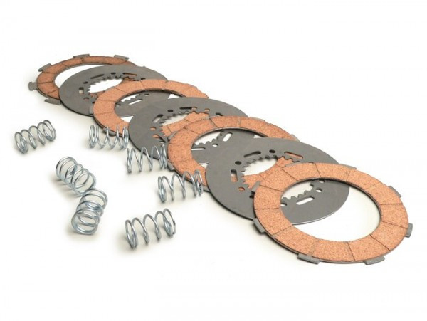 Clutch Friction Plate Set Vespa Type 7 Springs 4 Friction Plates (incl. Springs And Steel Plates)
