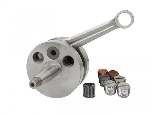 Crankshaft Pinasco Racing, Reed Intake, Full Circle Web, For Pinasco Engine Casing 8x, 51mm Stroke, 97mm Conrod (Ø=20mm Cone)