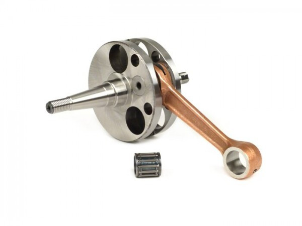 Krukas Stoffi, Direkteinlass, Vollwange, Slag=57mm, Versterktes =110mm, Slagton / Bus Ø18mm, Pistonpen Ø15mm (nadellager), Fußbrede 13mm