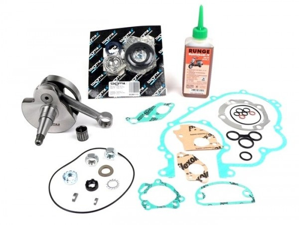 Crankshaft Set BGM Pro Touring 57mm Stroke Vespa Px200  Oil Seal Drive Side Rubber