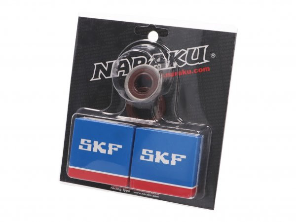 Crankshaft Bearing Set Naraku Skf C4 Metal Cage For Minarelli Am
