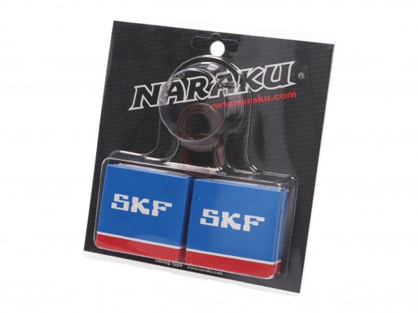 Crankshaft Bearing Set Naraku Skf Metal Cage For Piaggio