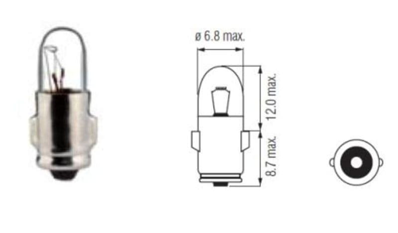 Lamp Bosma 12V - 1,2W Ba7S | Cockpit