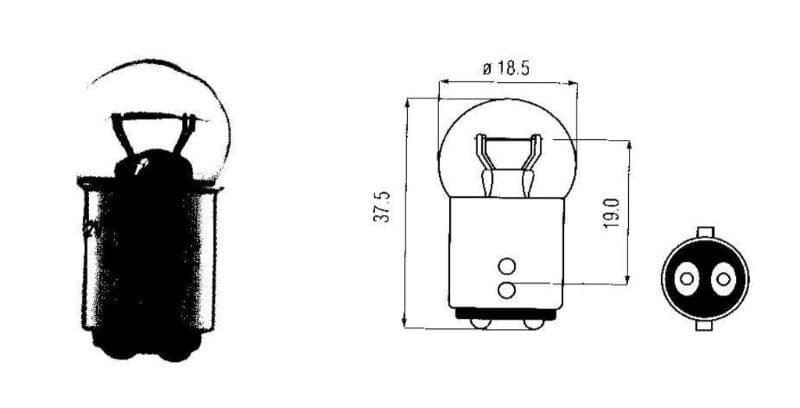Lamp Bosma 12V - 21/5W Bay15D | Kleine Bol
