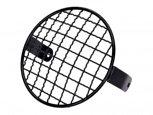 Headlight Grill Round Black Universal 101 Octane For Moped
