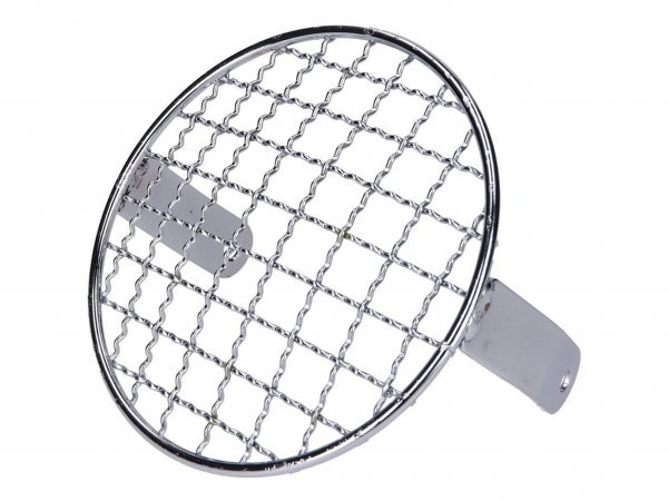 Headlight Grill Round Chromed Universal 101 Octane For Moped