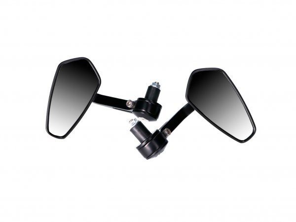 Handle Bar End Mirror Set Aluminum Cnc 101 Octane Black