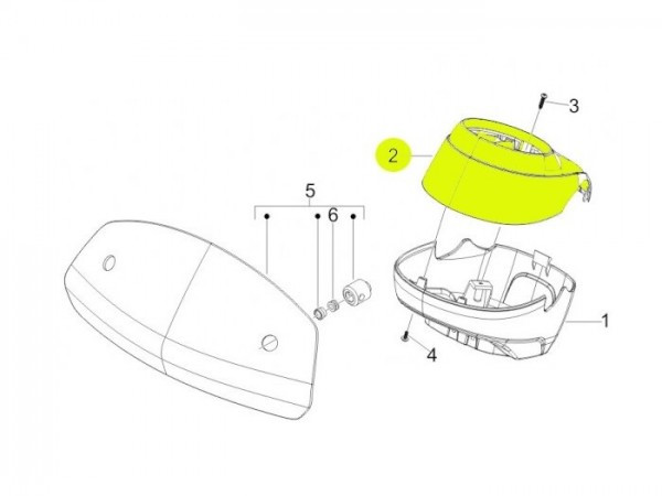 Handlebar Cover Upper Part Piaggio