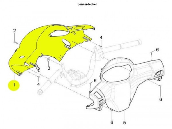 Stuurkap Piaggio (piaggio)