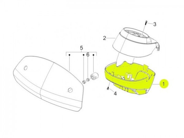 Stuurkap Untere piaggio (Vespa Modern)