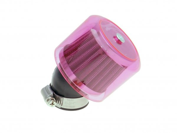 Air Filter Airsystem 101 Octane Metal Gauze Filter 35mm 45° Carburetor Connection Red Shield