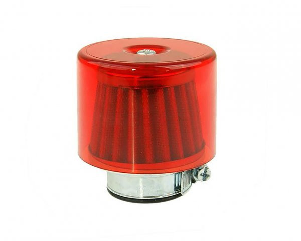 Air Filter Airsystem 101 Octane Metal Gauze Filter 35mm Straight Version Red Shield